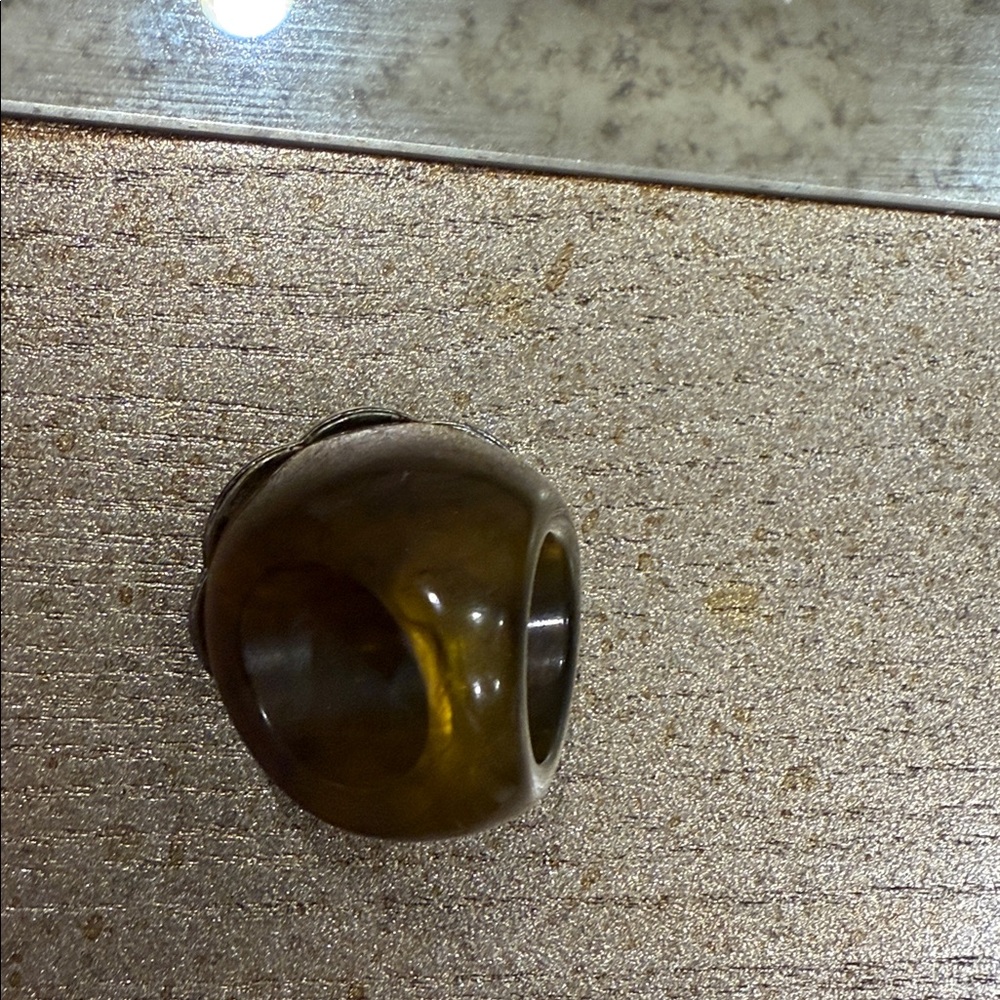 Brown And Silver Statement Ring - image 5